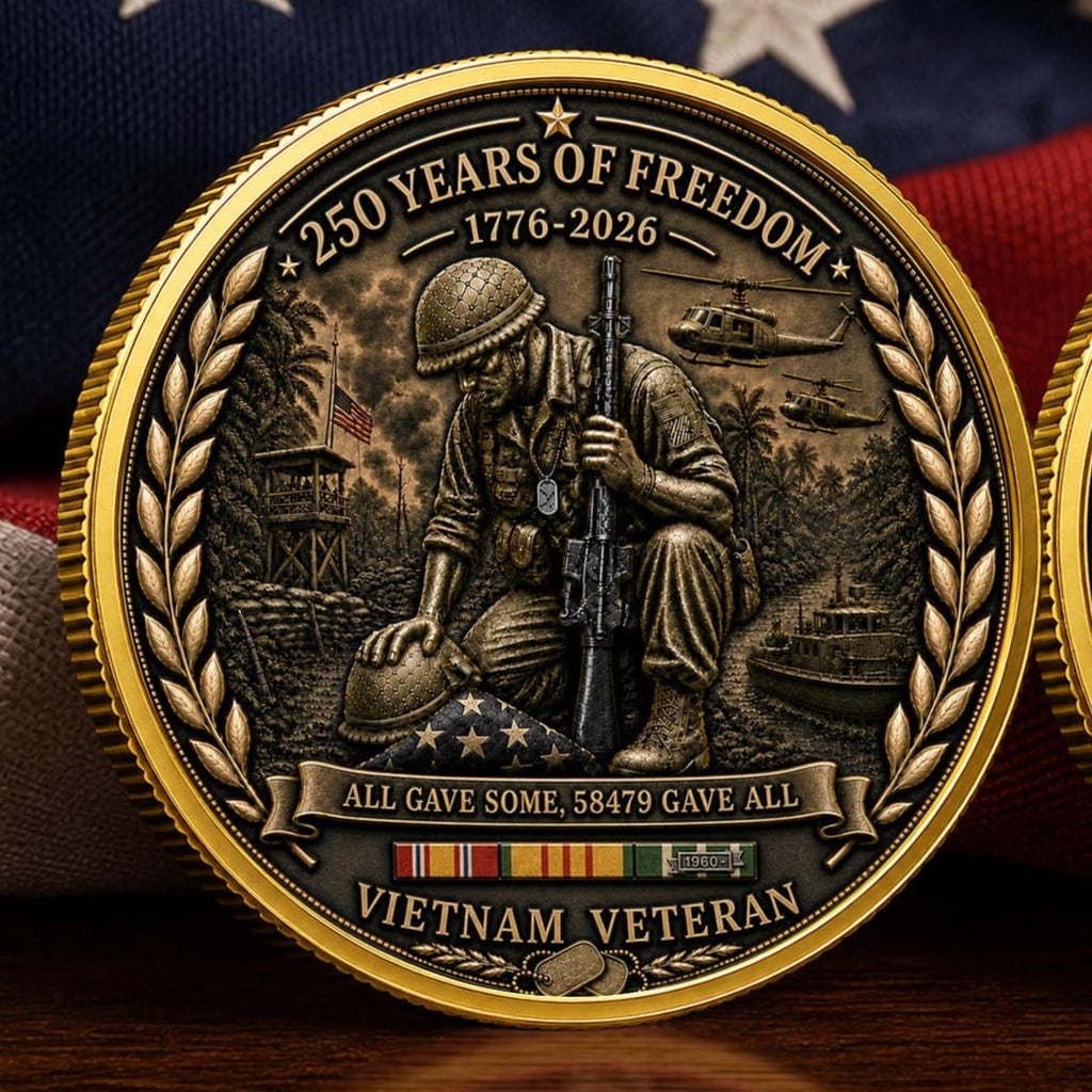Vietnam Veteran 58,479 Remembered Cap 🎁 Free Double-Sided Honor Coin With Every Cap Purchase
