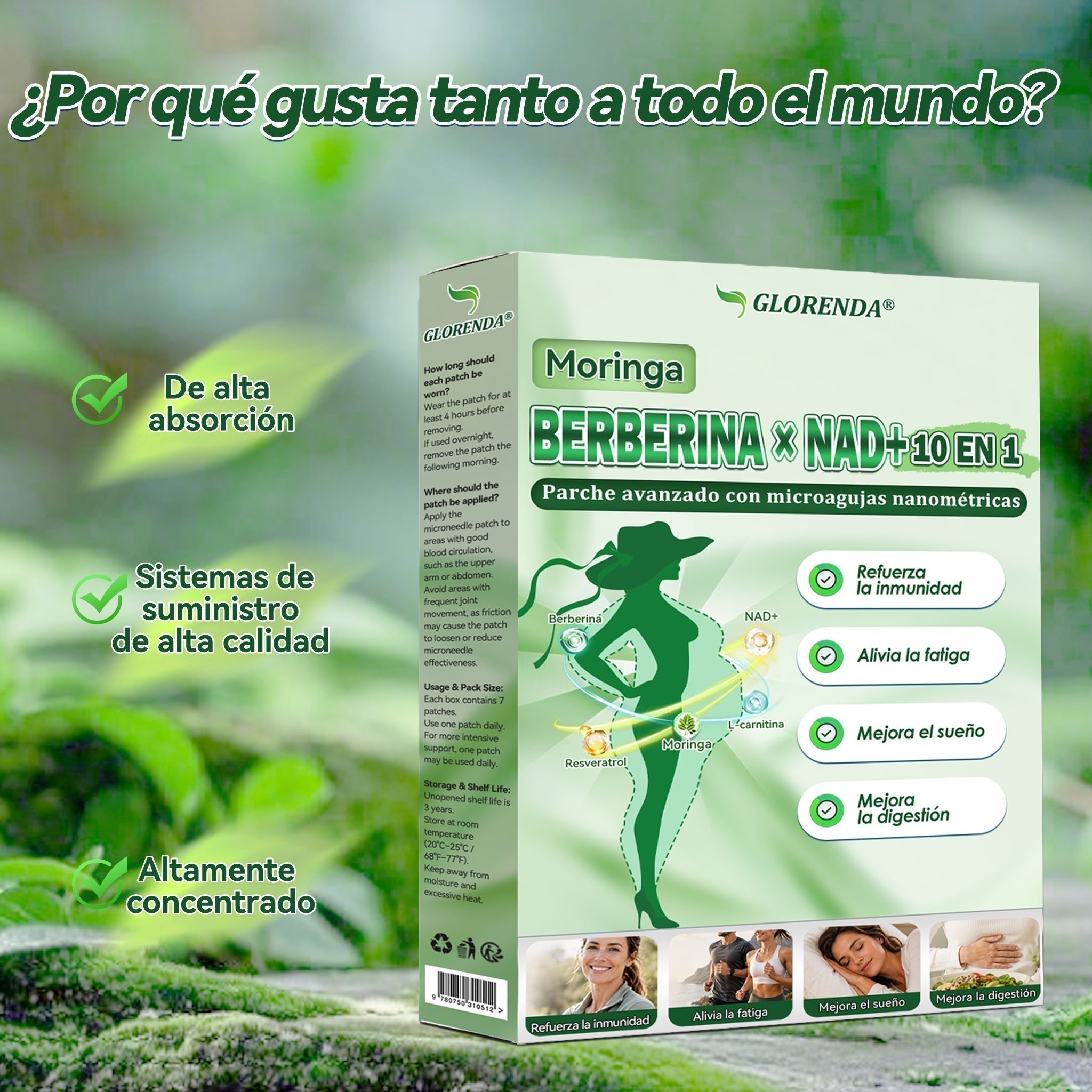 ⭐GLORENDA®🏡NAD+ Advanced 10-in-1 Nanomicroneedle Patch