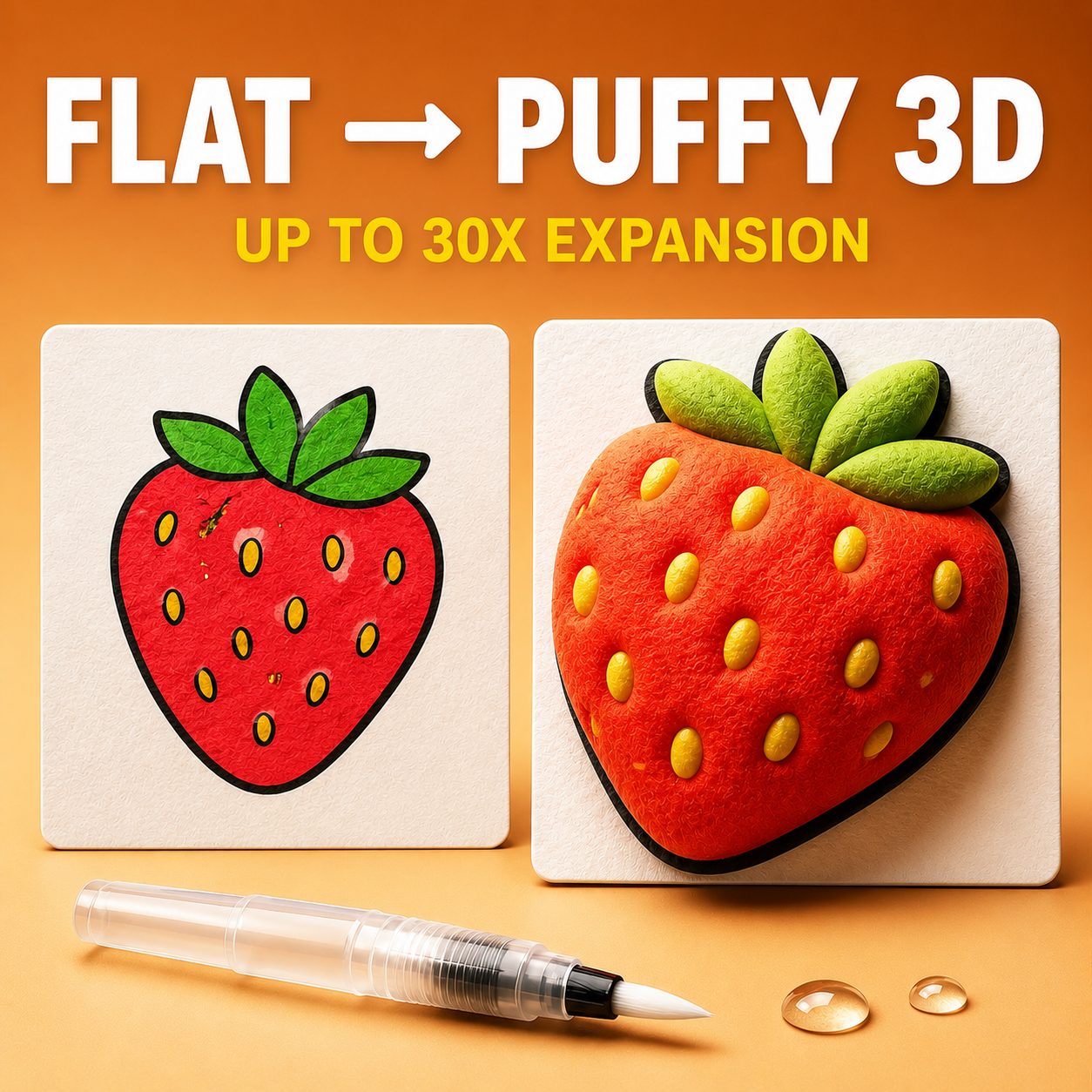 3D Puffy Texture Paper🐳