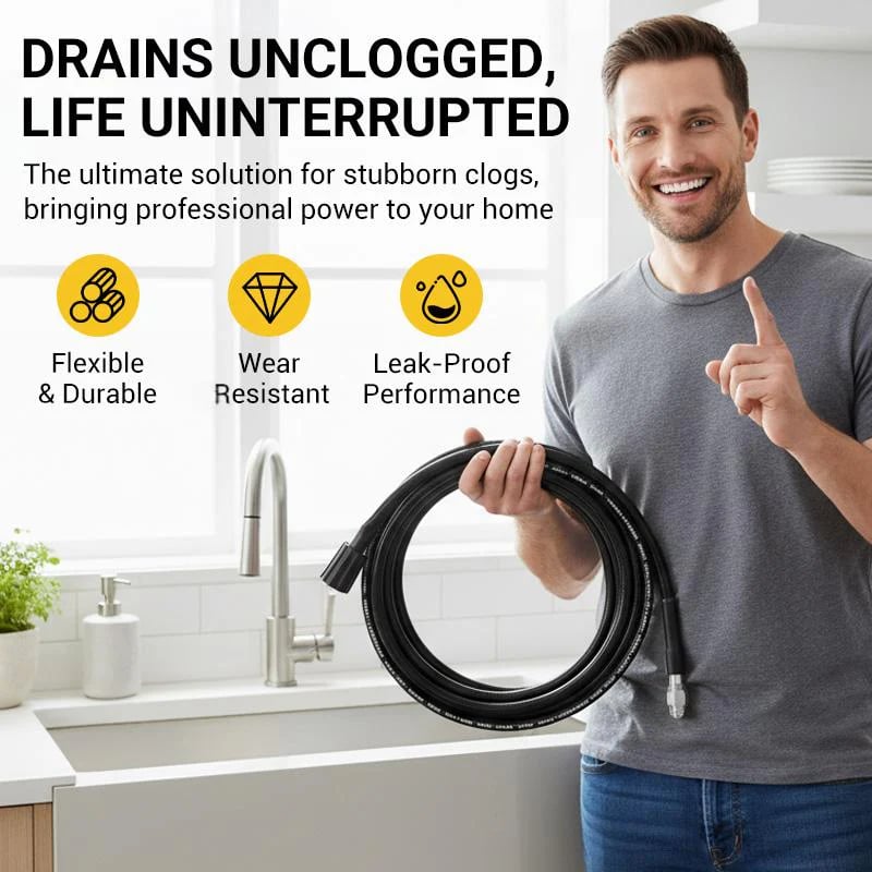 💧 Triple-layer burst-proof hose – PVC & stainless steel. Perfect for heavy-duty cleaning! 🚿🔧