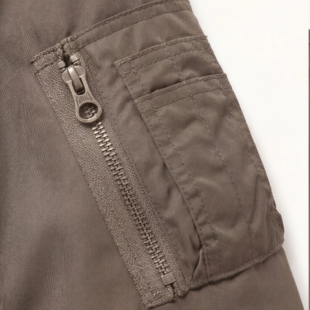 Men's Streetwear Jacket Solid Color Two Front Pockets Bomber Jacket Zipper Blank  Streetwear Outerwear OEM Service