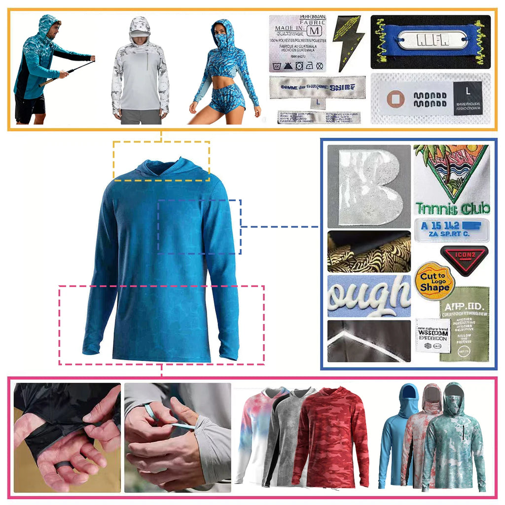 Customized High-Quality Quick-Drying Upf 50 Long Sleeve Shirt Fishing Hoodie Waterproof Performance Fishing Wear