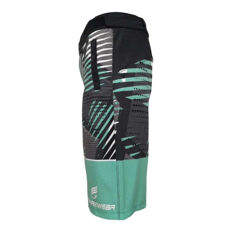 Lightweight Breathable Sublimated Enduro MTB Shorts with Zip Pockets Durable Quick Dry Mountain Bike Downhill Shorts for Men