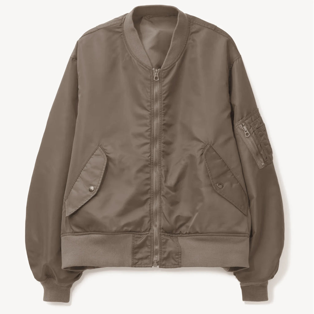 Men's Streetwear Jacket Solid Color Two Front Pockets Bomber Jacket Zipper Blank  Streetwear Outerwear OEM Service
